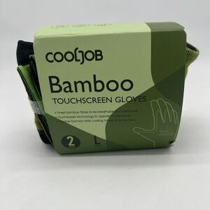 COOLJOB 2 Pairs Gardening Working Touchscreen Gloves Bamboo Size Large NEW
